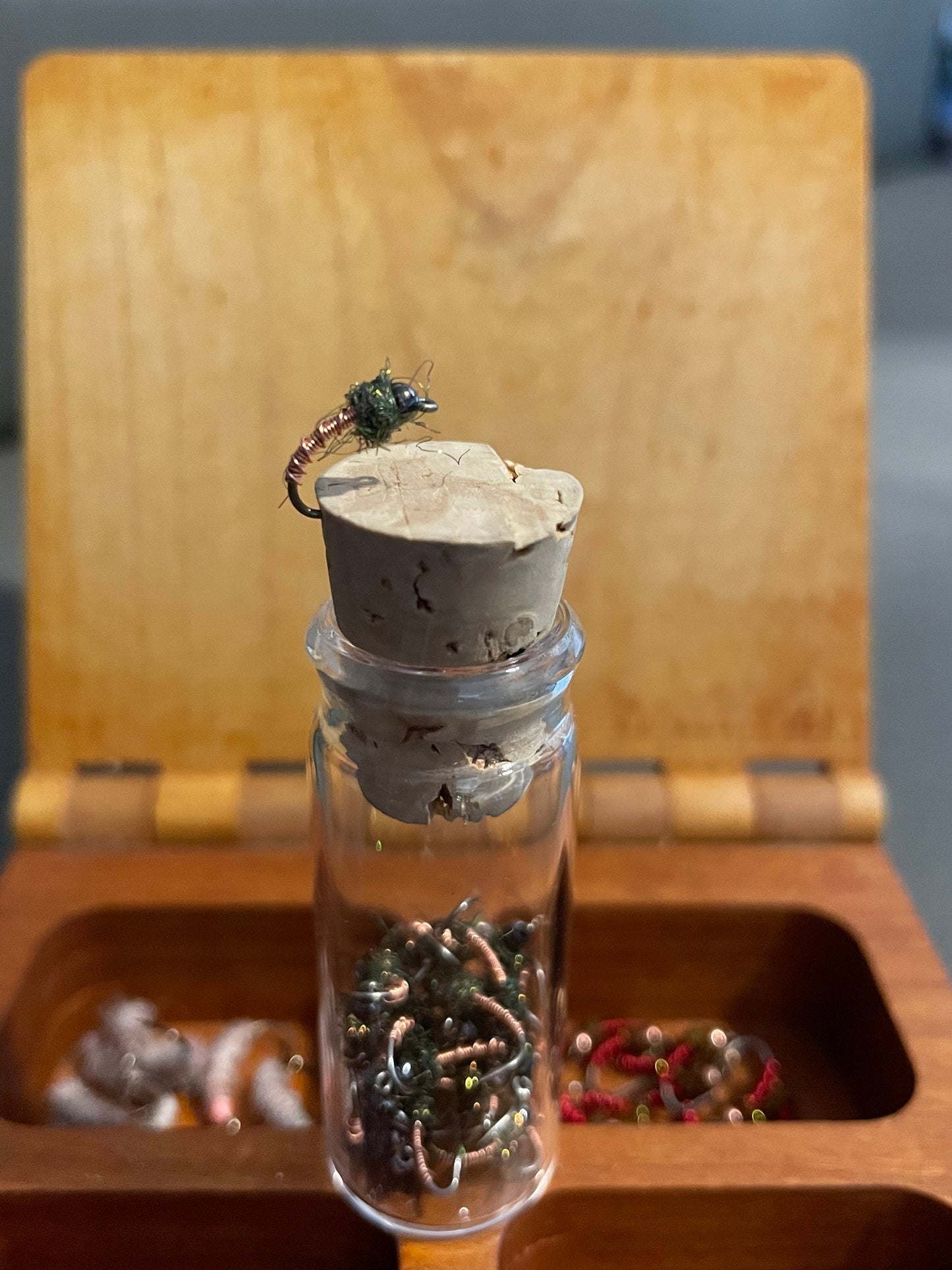 Copper and peacock brassie